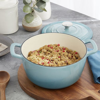 Mingle & Co. 5-qt Emallı Dökme Dəmir Dutch Oven