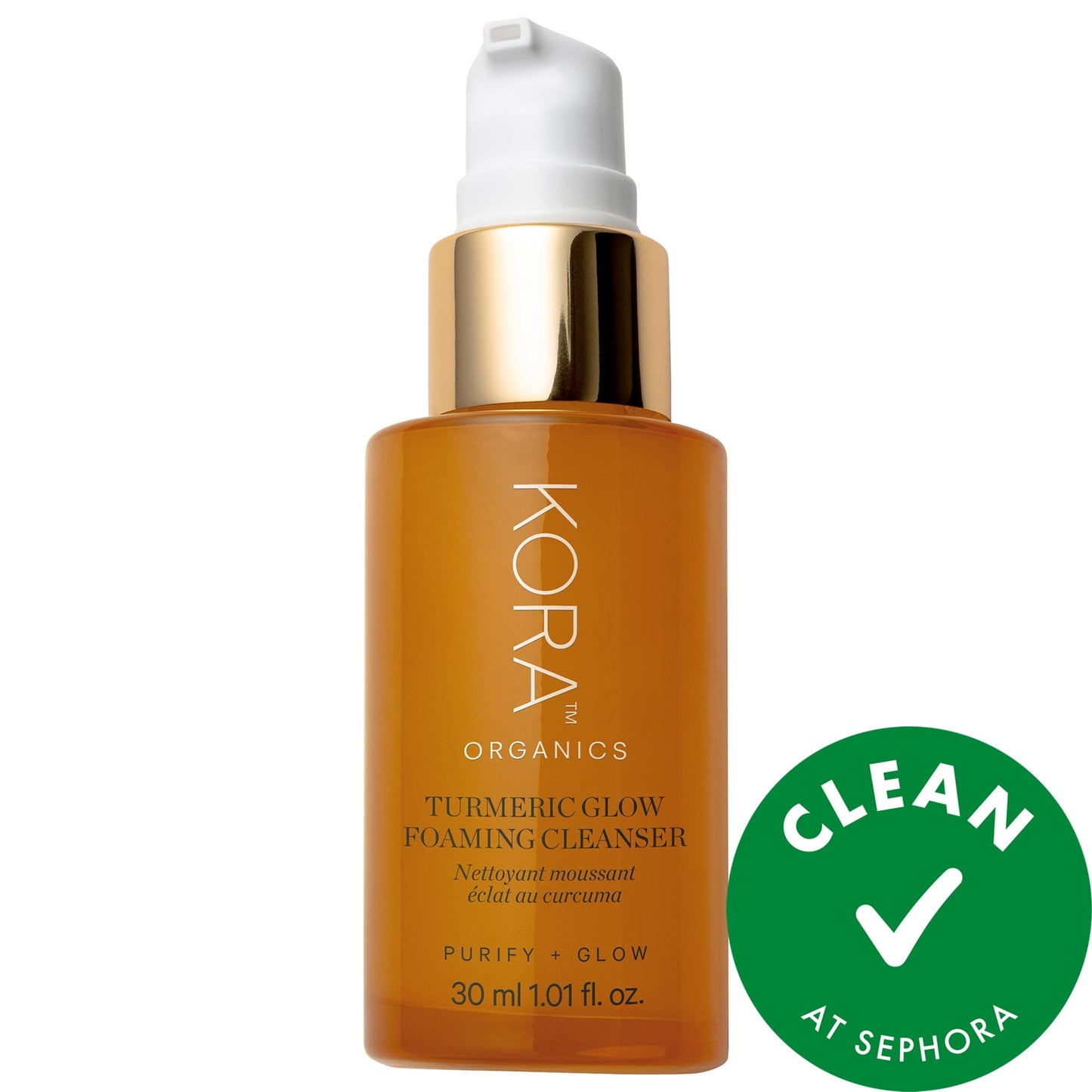 KORA Organics Mini Kurkuma Parıltı Köpüklü Üz Yuma Vasitəsi
