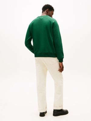 Varsity Tommy Loqosu Fleece Sweatshirt, Zəriflik Yaşıl YoxYox