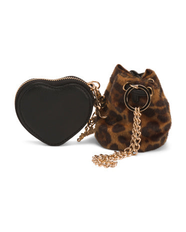 JUICY COUTURE 2-li Bağcıqlı və Ürək Mikro Çanta Dəsti