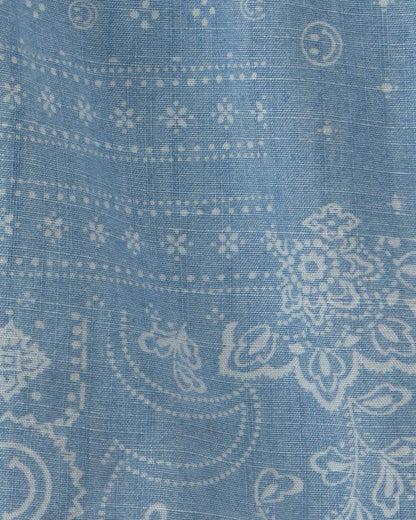 OshKosh B'gosh Oğlan Bandana Çiçəkli Chambray Qısa Şalvar - Mavi