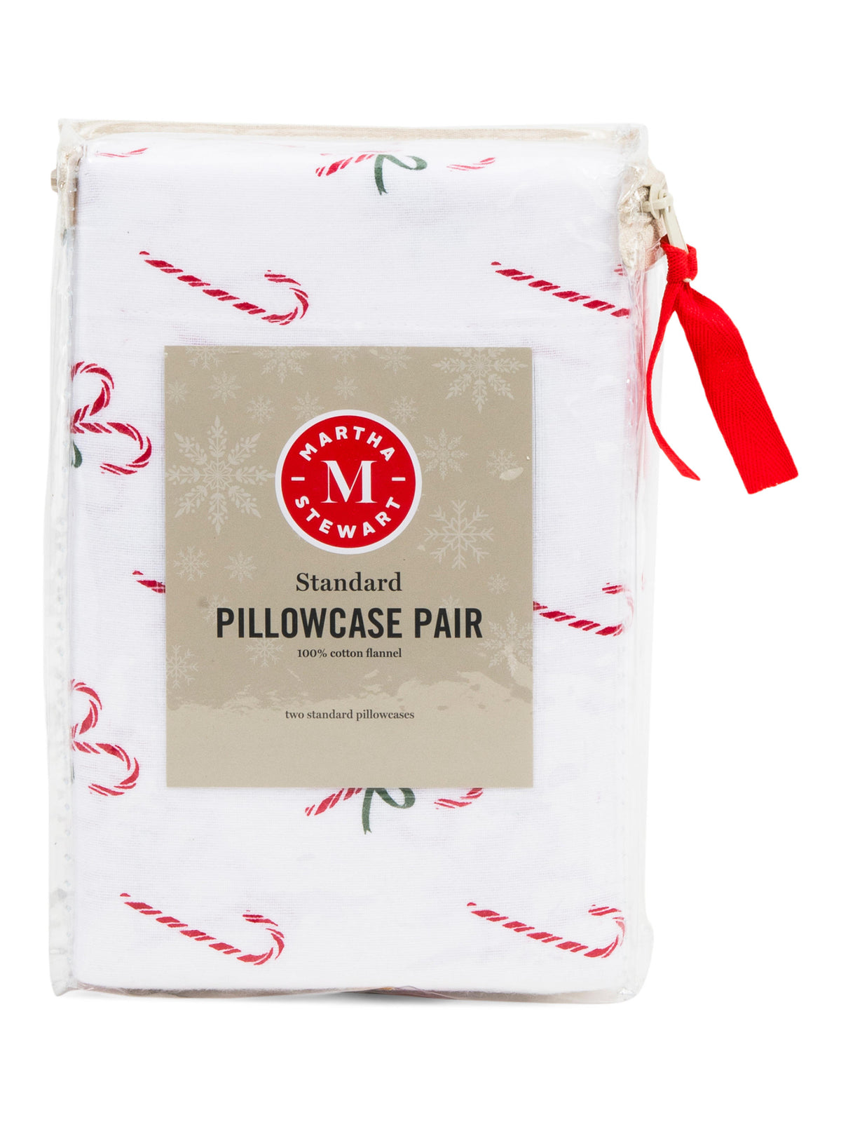 MARTHA STEWART Pambıq Flannel Şirinlik Çubuğu Yastıq Dəsti