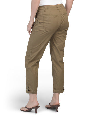 DEMOCRACY Poplin Utility Şalvarı Roll Tab Detallı