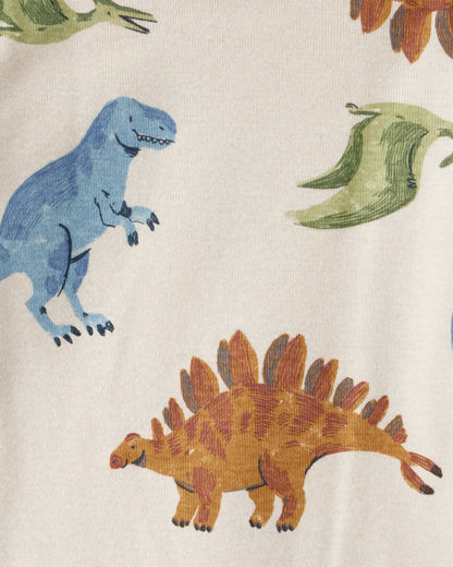 Carter's Uşaq Oğlan 4-Pack Dinozavr Naxışlı Pamuk Uzun Tməvvəc Bodysuit