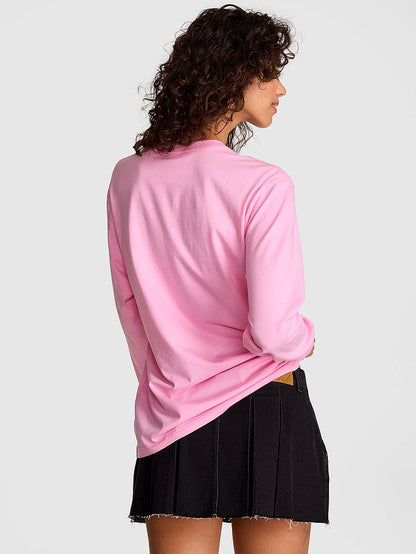 PINK Campus Cotton™ Long-Sleeve Tee