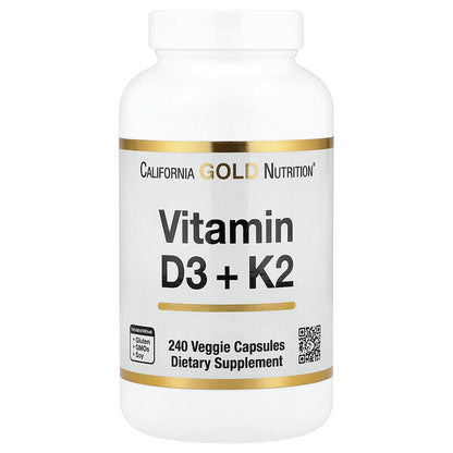 California Gold Nutrition D3 K2 Vitamini 240 Veqan Kapsulu