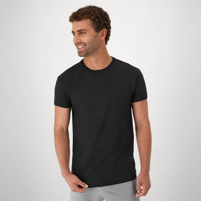 Hanes Red Label Kişi Ekipaj Boyunlu Boyalı T-Shirt 6-Paket - Qara/Boz/Mavi XL