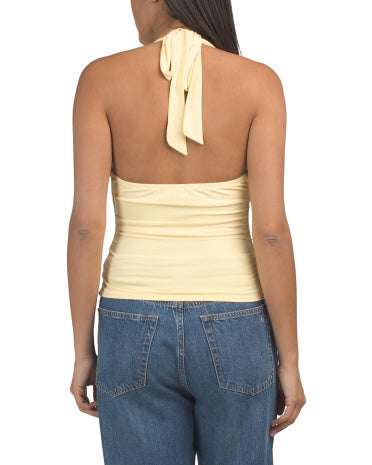 MADDEN GIRL Cowl Neck Halter Top