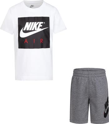 Nike Uşaq Ekipaj T-Shirt və Toxunuş Şortsları Dəsti