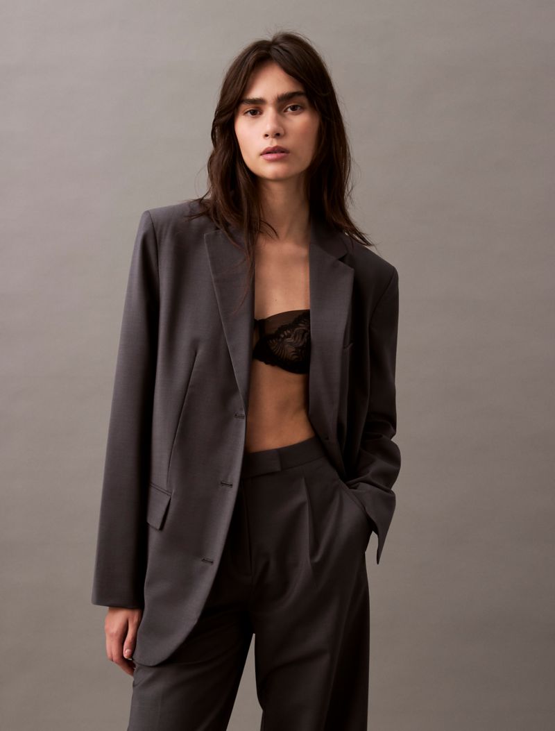 Calvin Klein Tropik Yün Qarışımlı Ceket