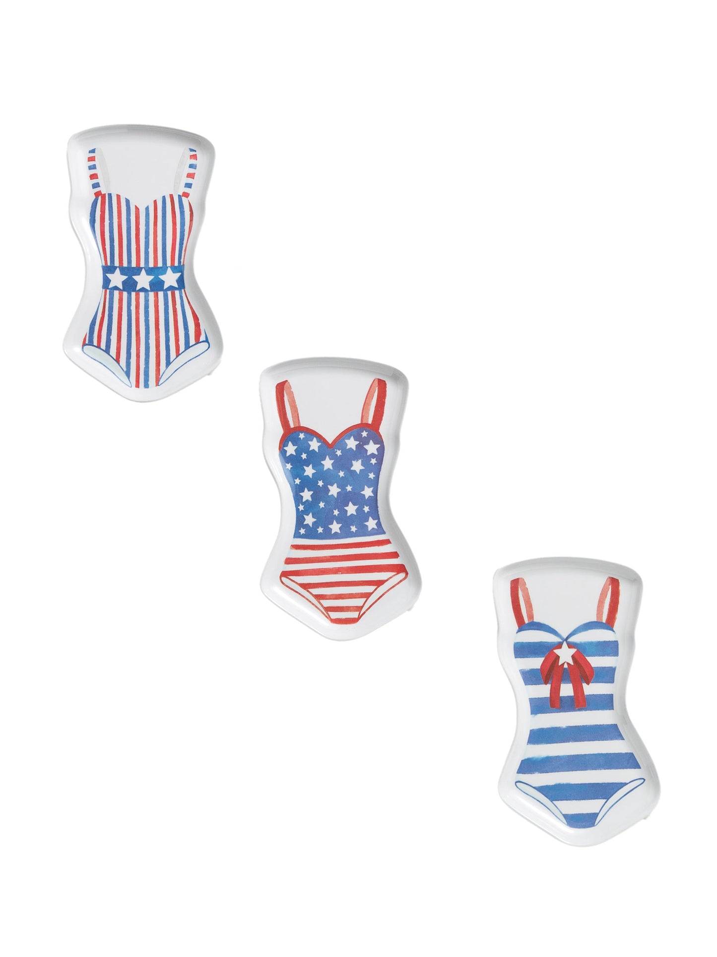 GENERIC AMERICANA 3-Pack Melamin Daxili və Xarici İstifadə Üçün Qablaşdırma Tabağı