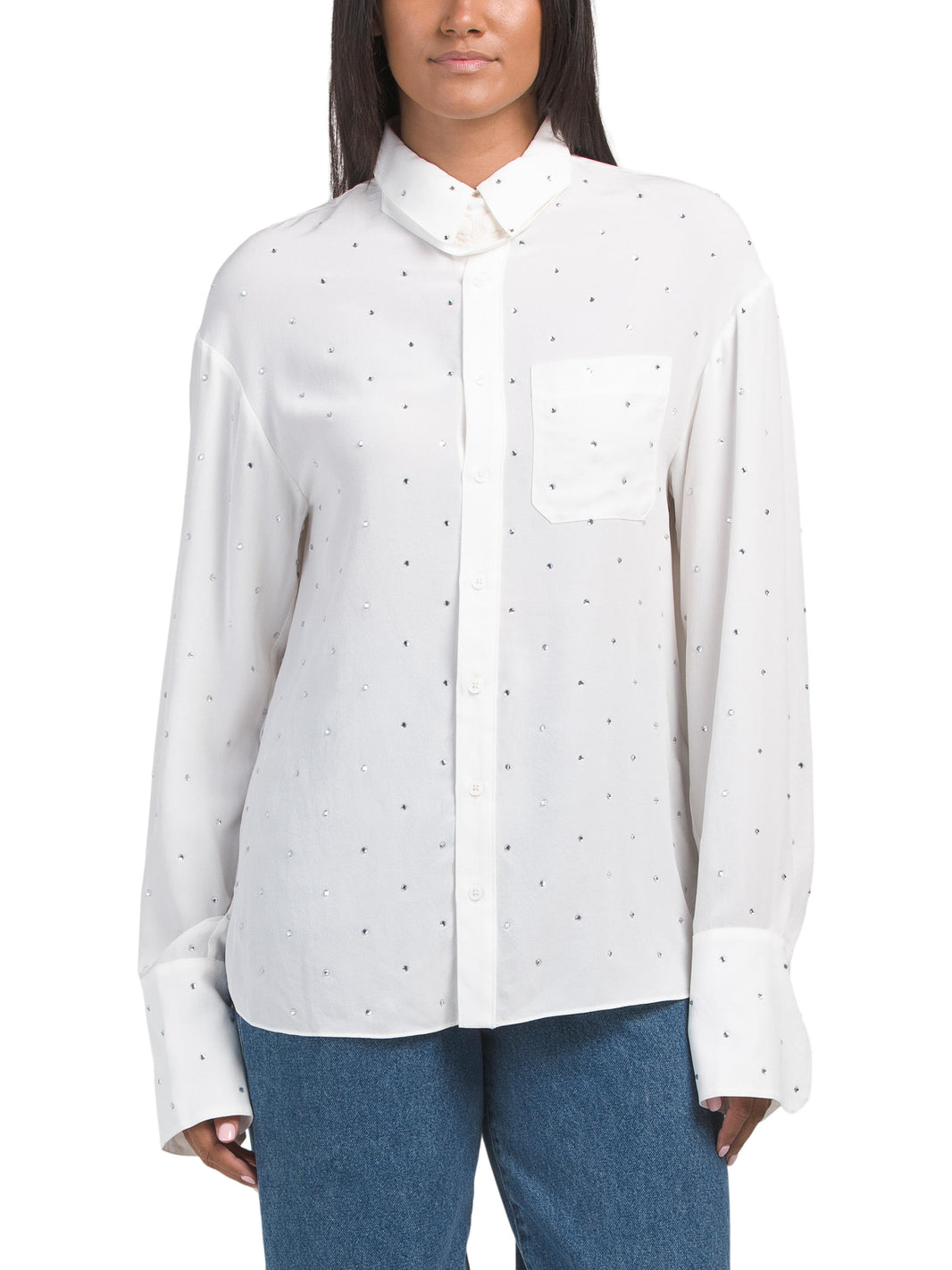ZADIG & VOLTAIRE Silk Tyrone Rhinestones Köynək