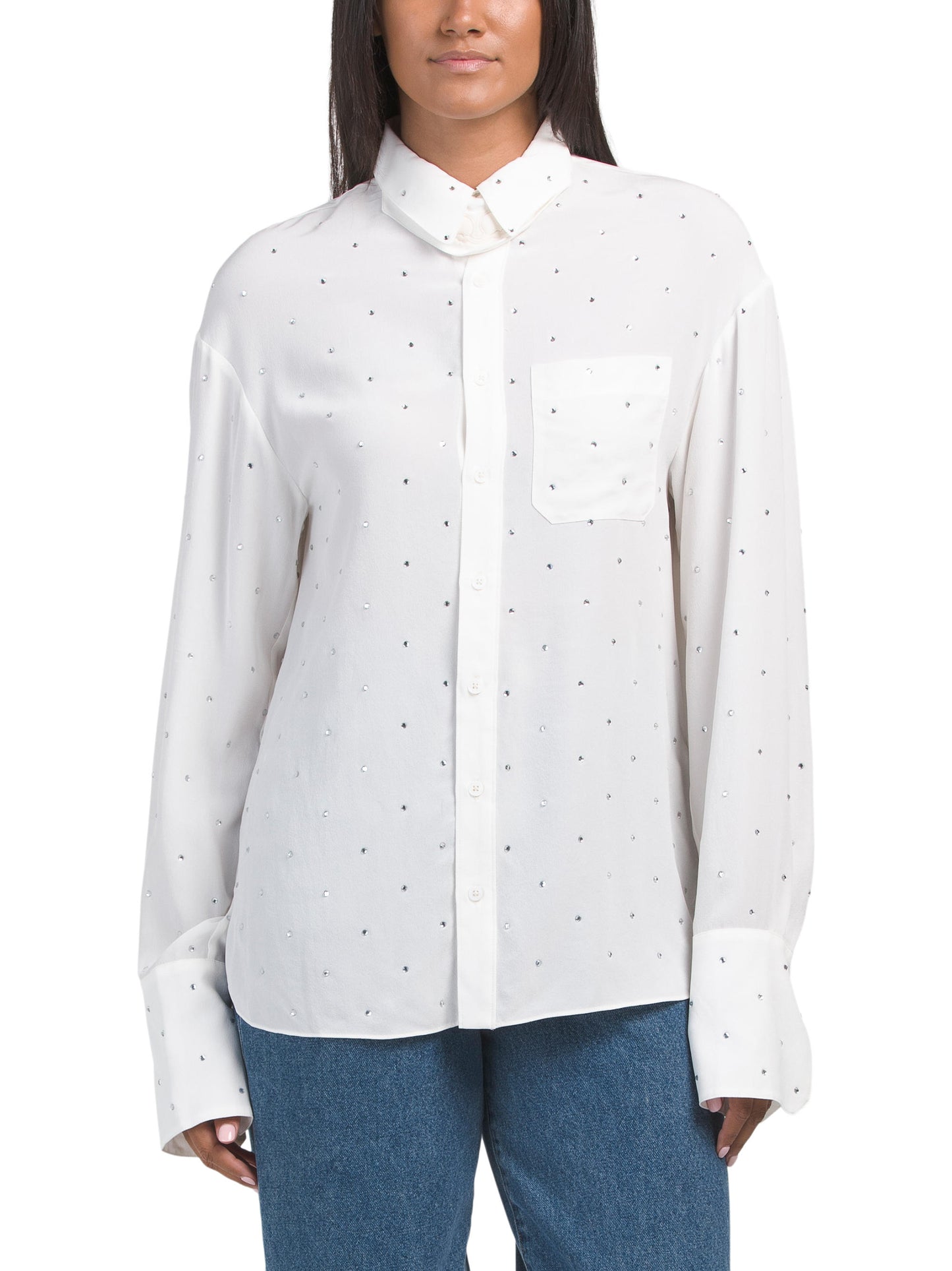 ZADIG & VOLTAIRE Silk Tyrone Rhinestones Köynək