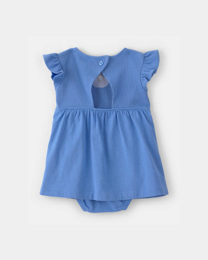 Carter's Bebə Qız Dəniz Kabuğu Qısa T袖li Bodysuit Geyimi - Mavi