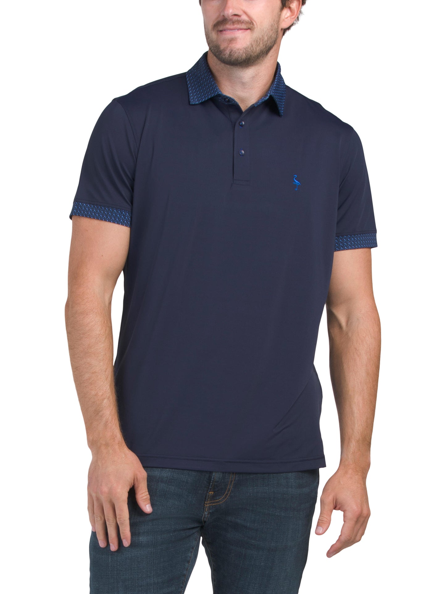 TAILORBYRD Çapılı Yaxalıqlı Performans Polo