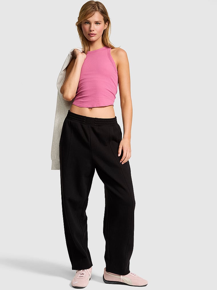 PINK Campus Fleece™ Dikiş Detaylı Barrel Şalvar