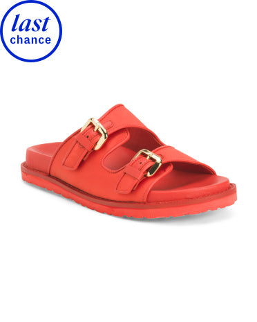 LK BENNETT Capri Cırcıqlaqlı Düz Sandal Dəri Tabanlı