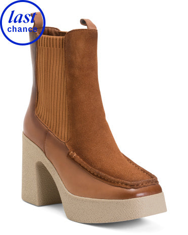 VINTAGE HAVANA Suede And Leather Henry Chelsea Boots