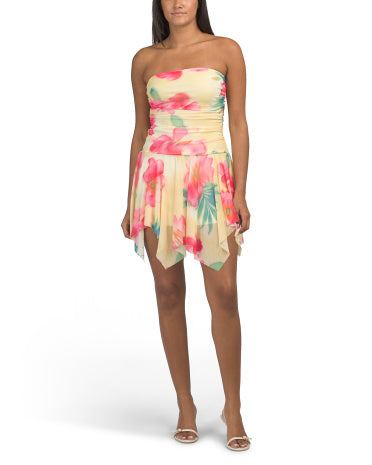 MADDEN GIRL Askısız Büzgülü Bel Detaylı Mini Geyim