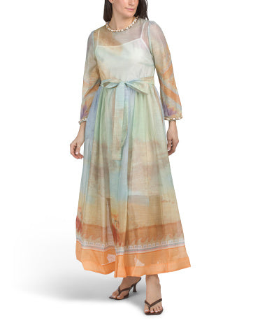 NANCY YANG Shell Trim Maxi Geyim