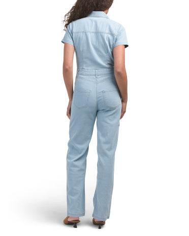 BEBE Denim Boiler Suit