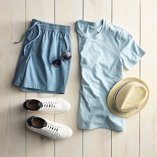 Sonoma Goods For Life® Kişi Supersoft Essential Yuvarlaq Yaxa Tişört