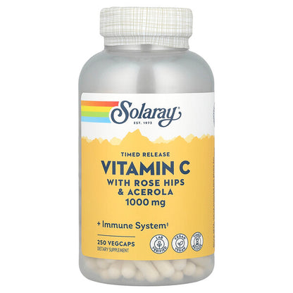 Solaray Timed Release Vitamin C Qülaqlı Itburnu Aserola 1000 Mq 250 Veq Kapsul
