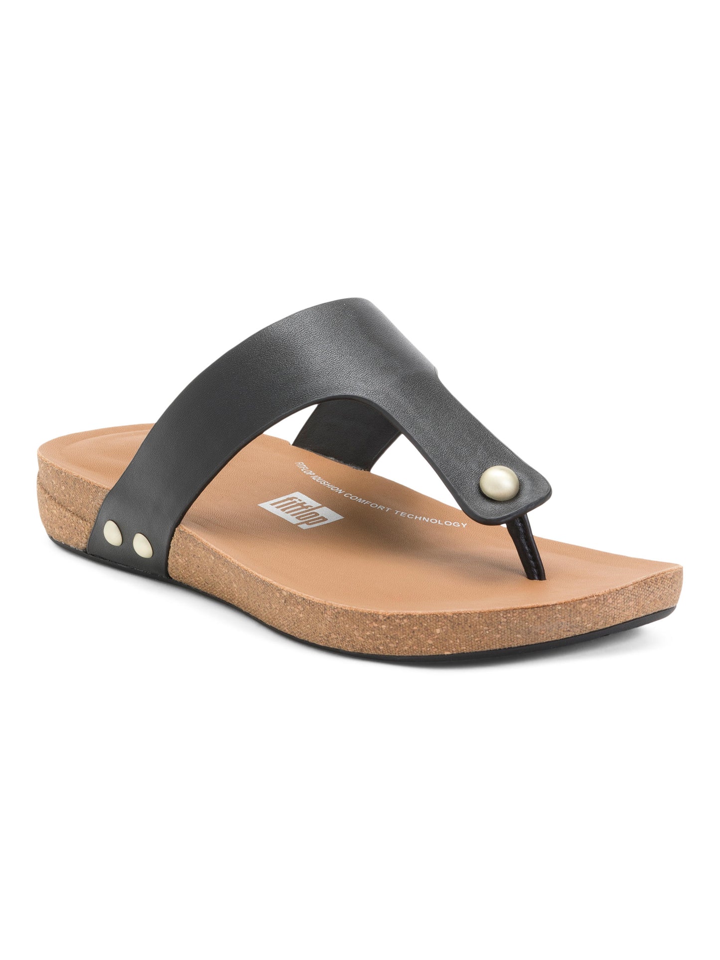 FITFLOP Leather Iqushion Toe Post Sandal