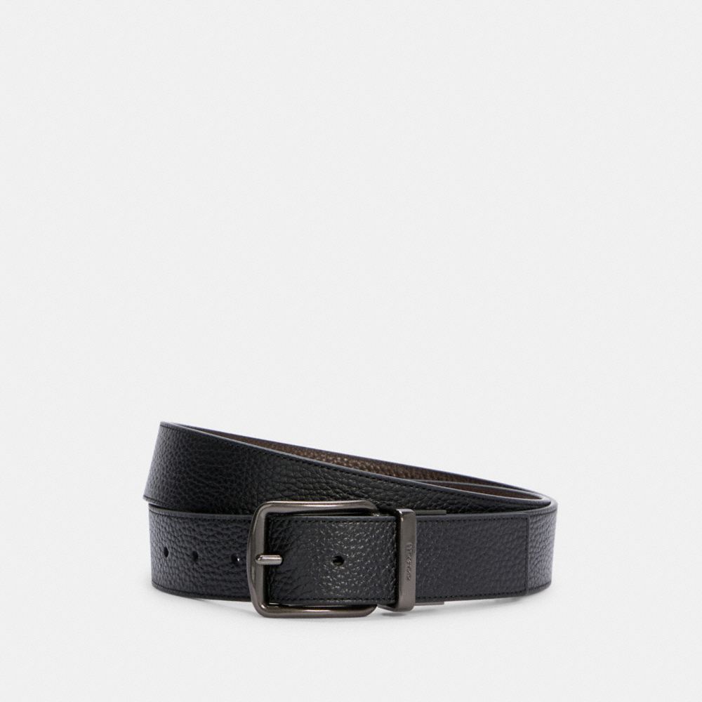 Coach Boxed Harness Buckle Cut-To-Size Reversible Kəmər, 38 Mm