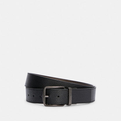Coach Boxed Harness Buckle Cut-To-Size Reversible Kəmər, 38 Mm