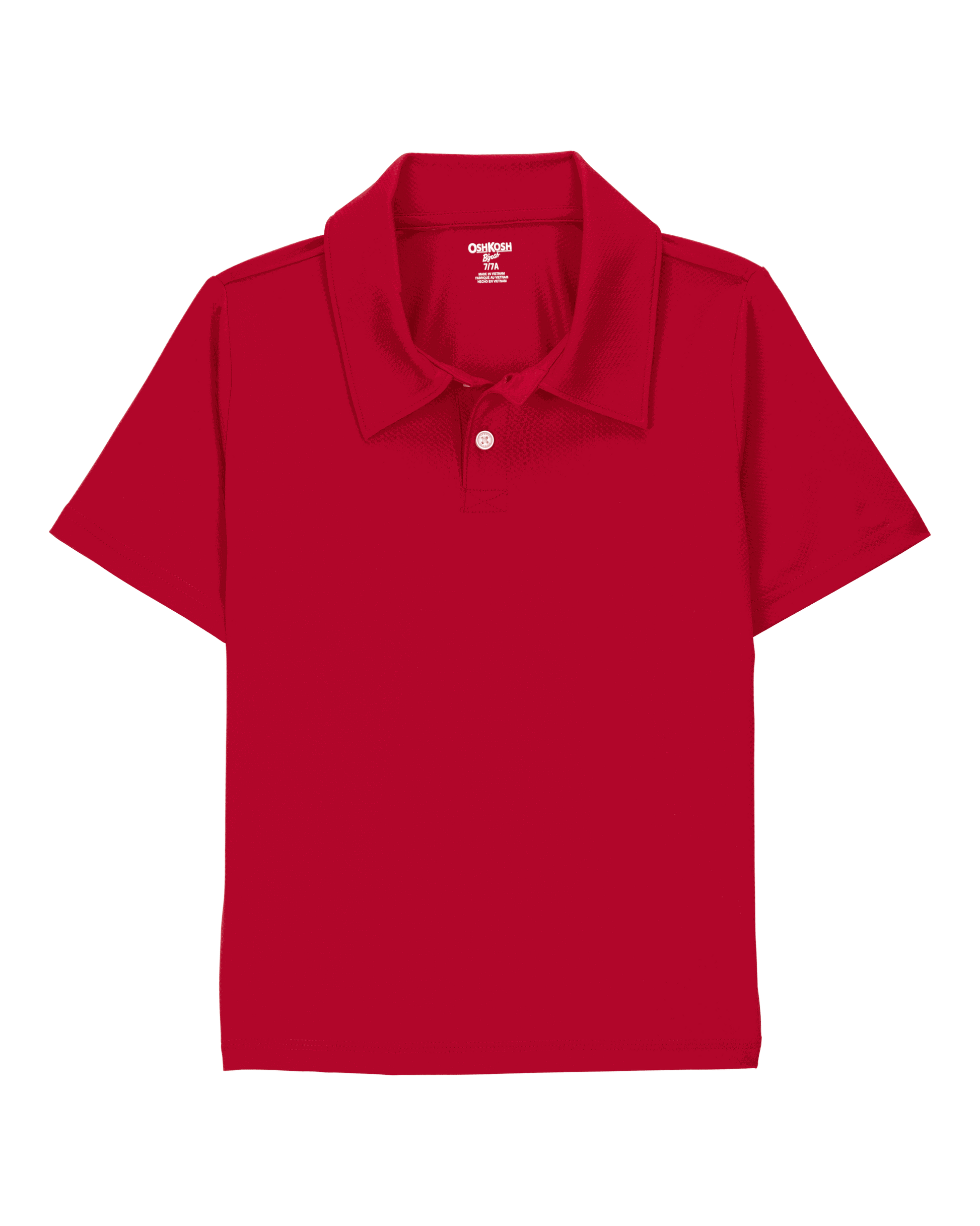 OshKosh B'gosh Uşaq Aktiv Uniforması Polo Köynəyi Rütubət Çəkən BeCool™ Materialında - Qırmızı YoxYox