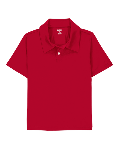 OshKosh B'gosh Uşaq Aktiv Uniforması Polo Köynəyi Rütubət Çəkən BeCool™ Materialında - Qırmızı YoxYox