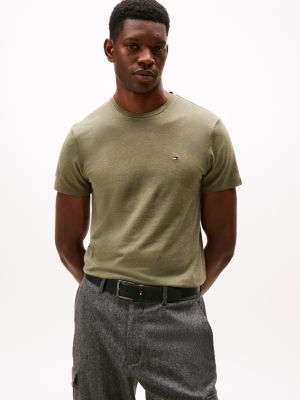 Tommy Hilfiger Dar Oturan Köynək, Yaşıl Heather