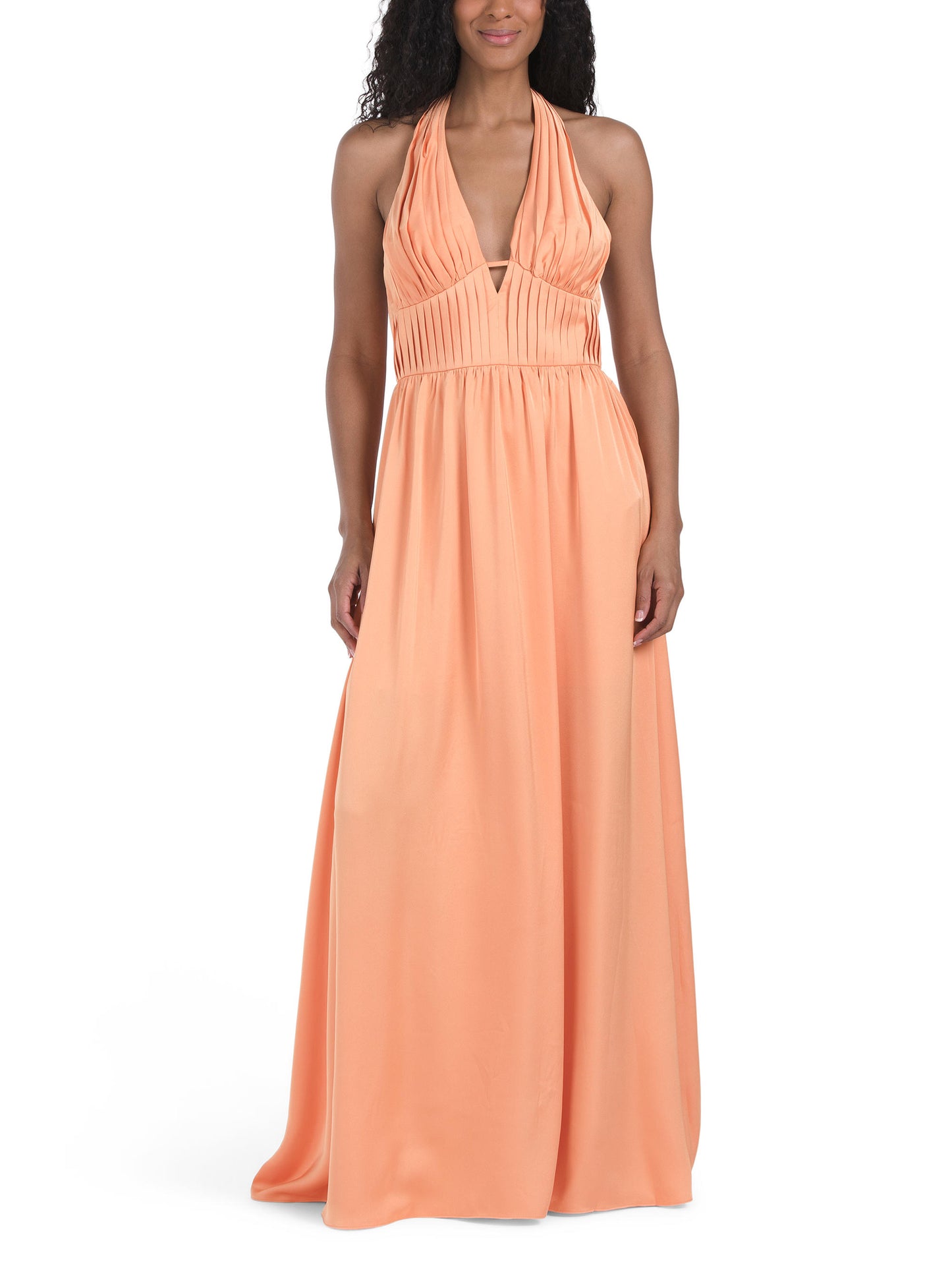 DRESS THE POPULATION Rhea Corset Top Gown Qadın Gecə Geyimi
