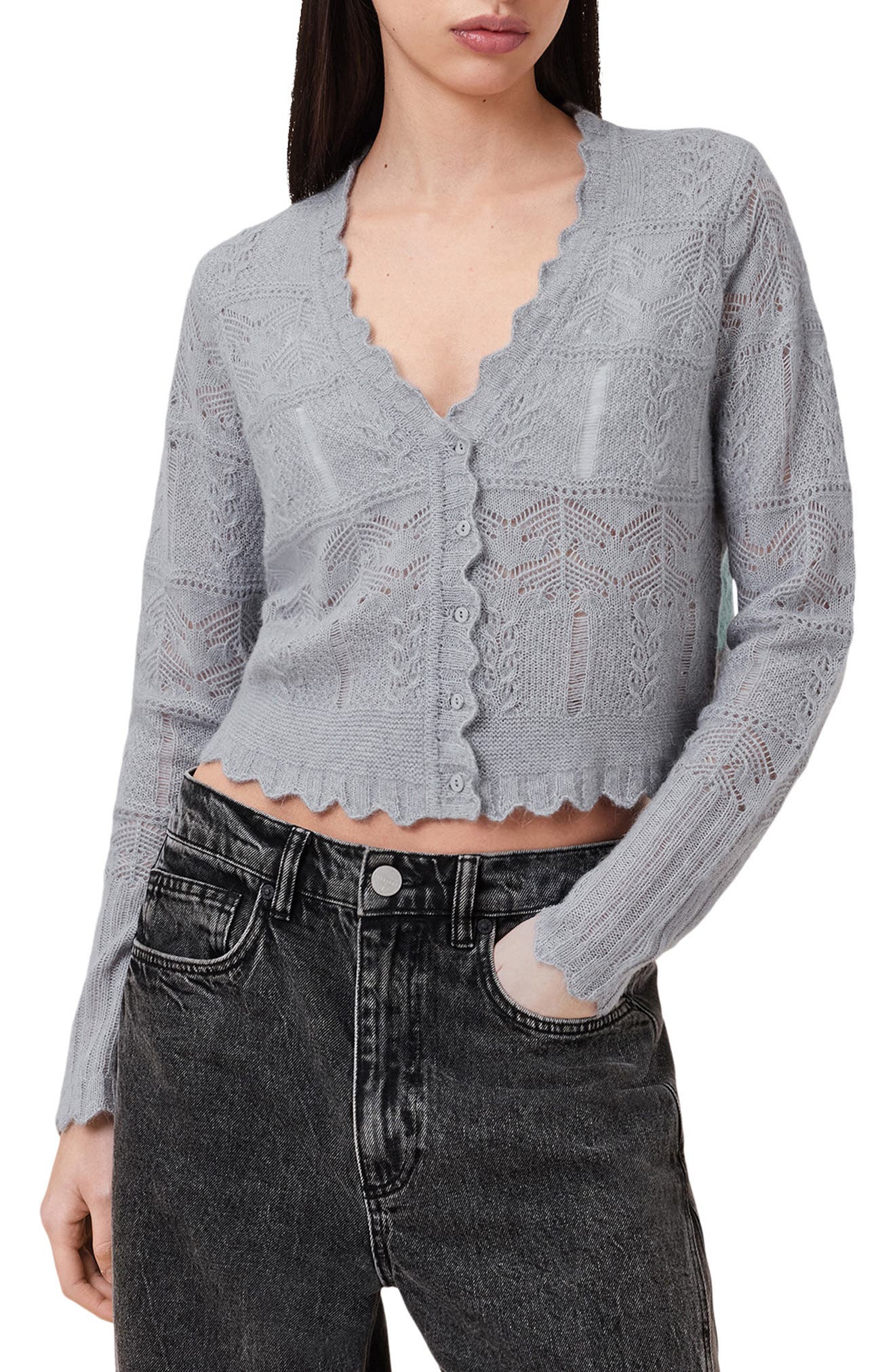 AllSaints Vanessa Yün və Alpaka Qarışıq Kardigan