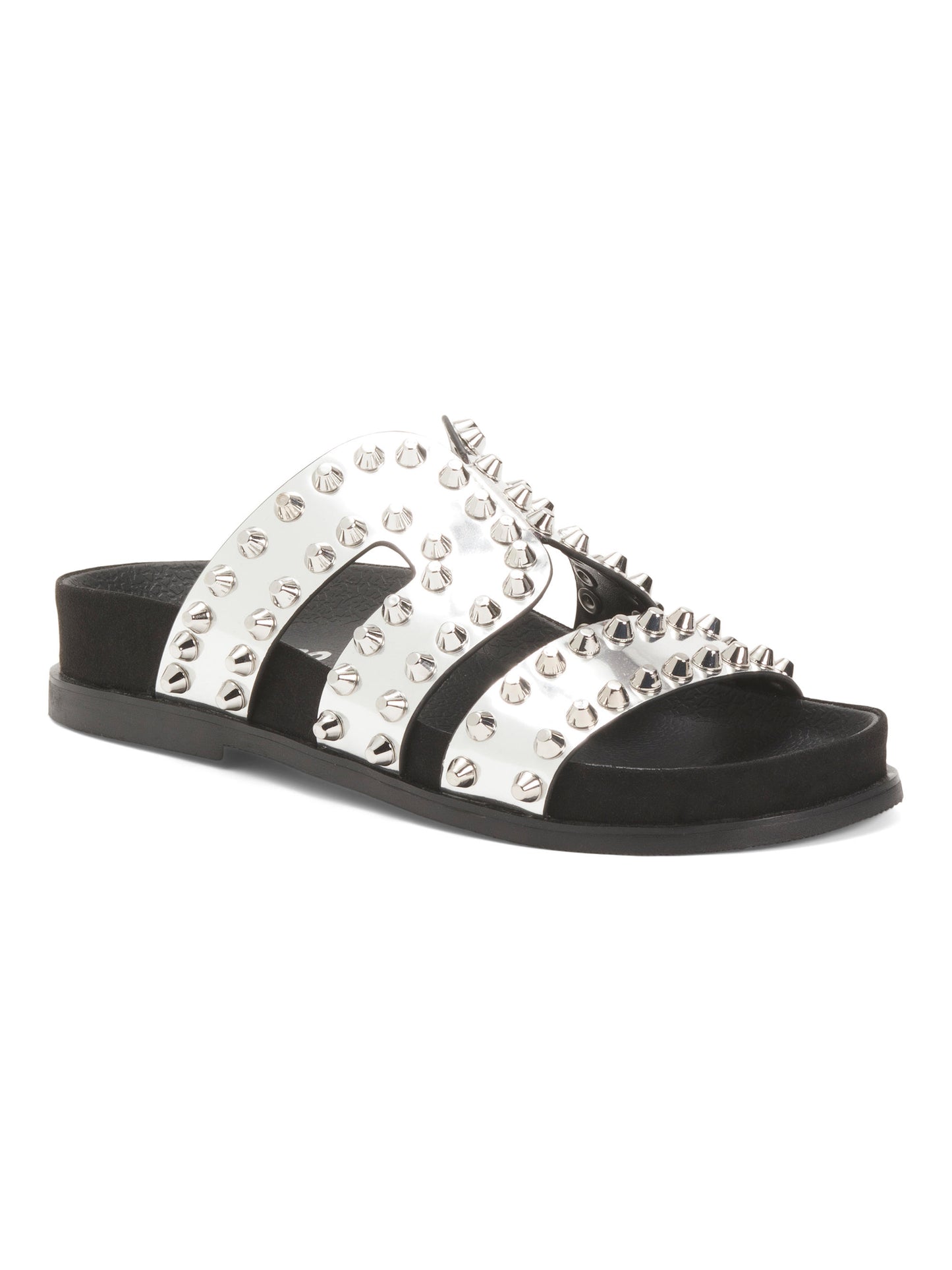SANDRO Patent Dəri Mully Düz Sandal