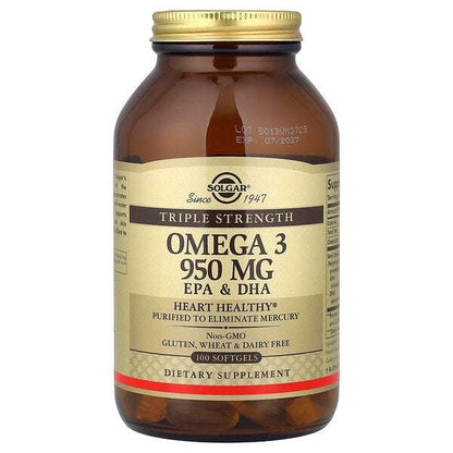Solgar Omega-3 EPA DHA Üçlü Güc 950 mg 100 Softgel YoxYox