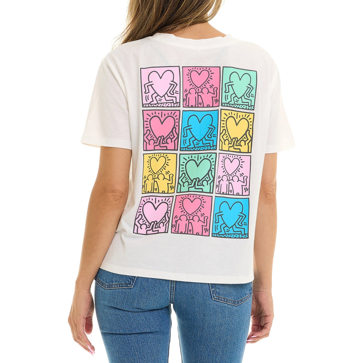 Keith Haring Qadın Qrafik Köynəyi, Fil Dişi, Orta