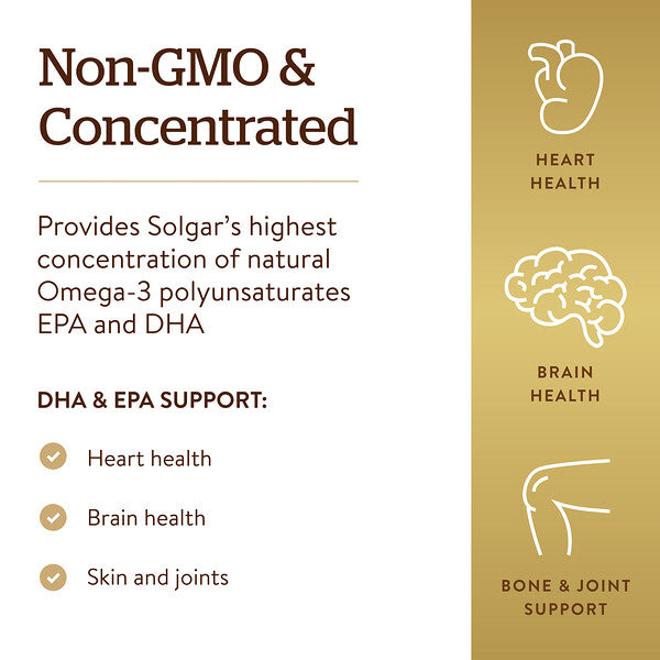 Solgar Omega-3 EPA DHA Üçlü Güc 950 mg 100 Softgel