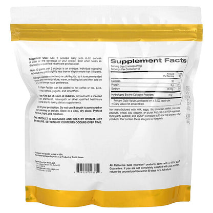 California Gold Nutrition Hidrolizə Kollagen Peptidləri Tip I III Ləzzətsiz 460 G