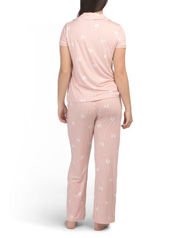 TART Qövsü Naxışlı Qısa Kollu Pijama Dəsti