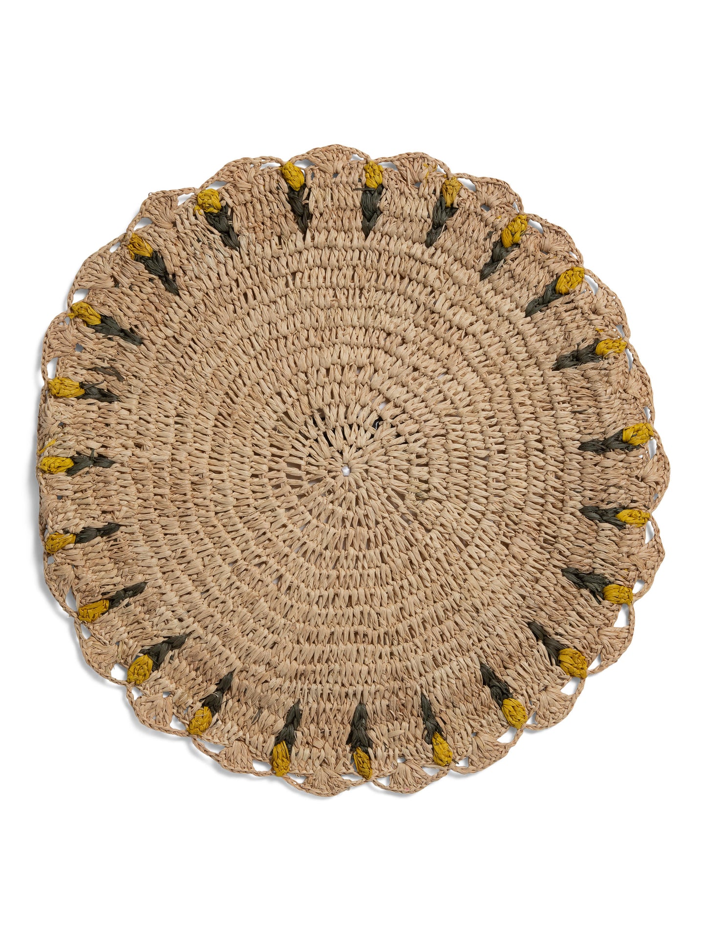 PAYTON JAMES Tulip Əl ilə Dokulu Raffia Stolüstü Dəstəyi