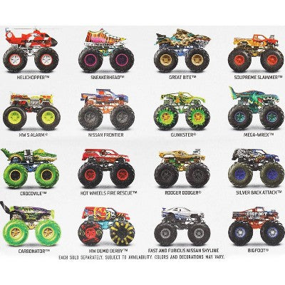 Hot Wheels Monster Trucks Diecast Tək Paket - 1:64 Miqyas