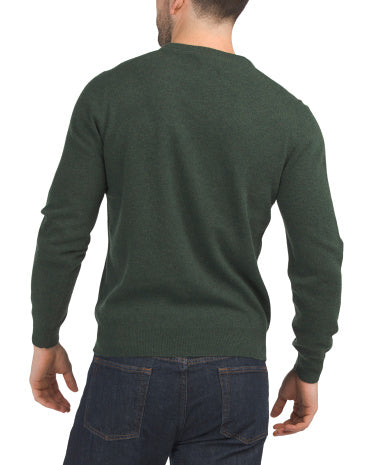 Merino Yun və Kaşmir Qarışığı Bütün Üzərində Tricot Sweater