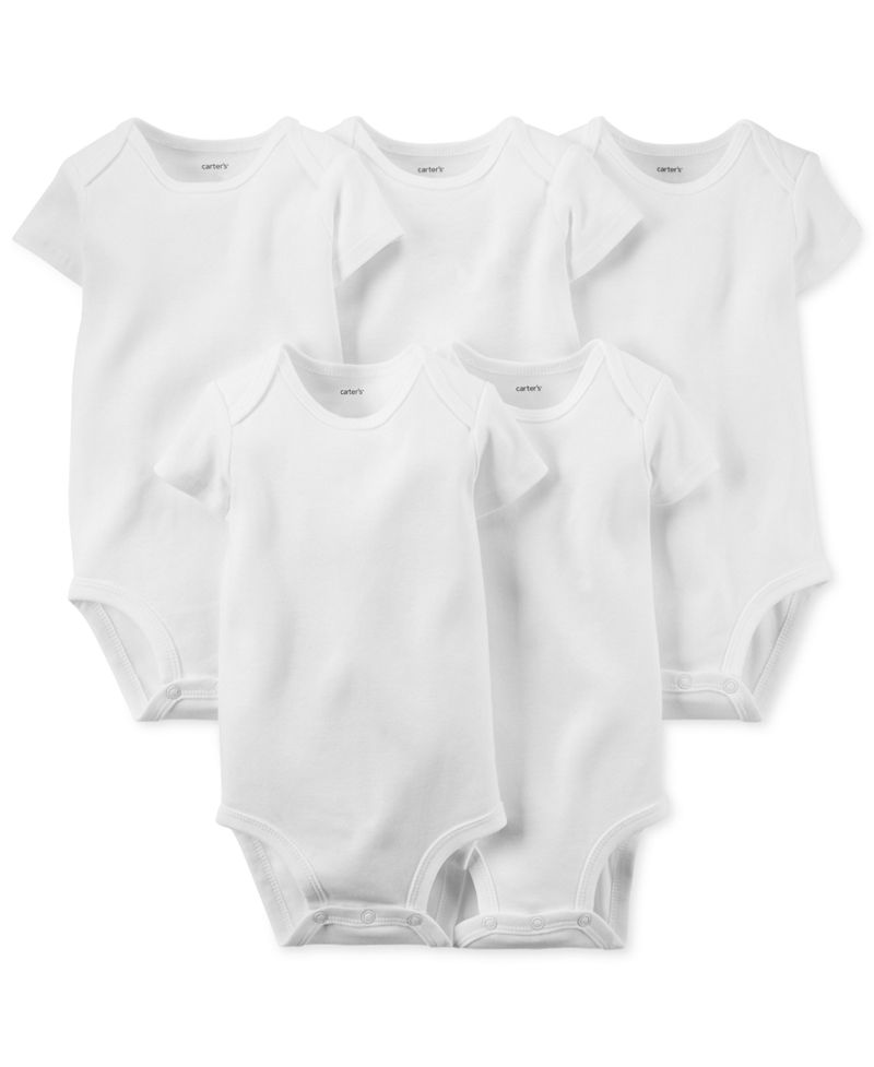 Carter's Uşaq Qız və ya Oğlan Qısa Tənli Bodysuits, 5 Paket