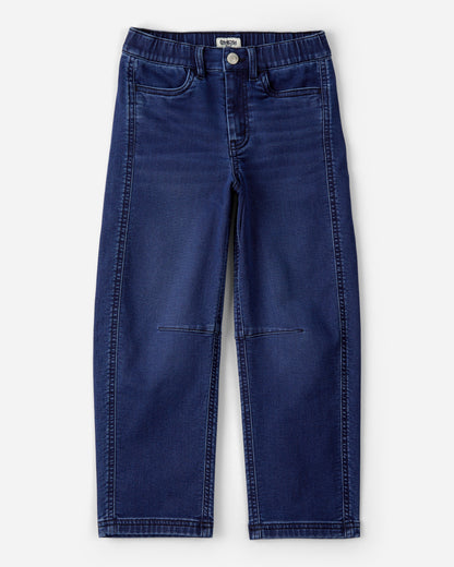 OshKosh B'gosh Qız Tünd Mavi Cins Barrel Şalvarları