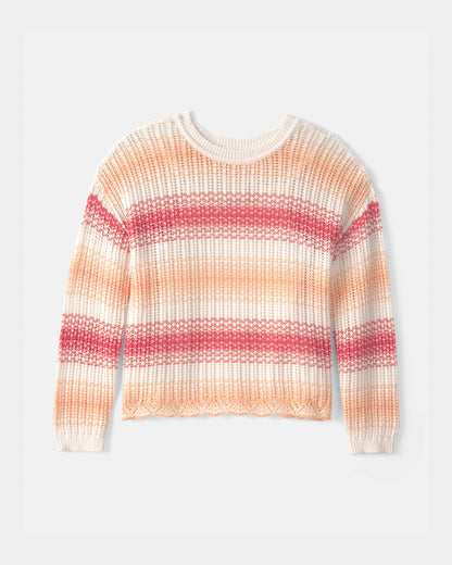 OshKosh B'gosh Qız Çizgili Sviter - Mərcan