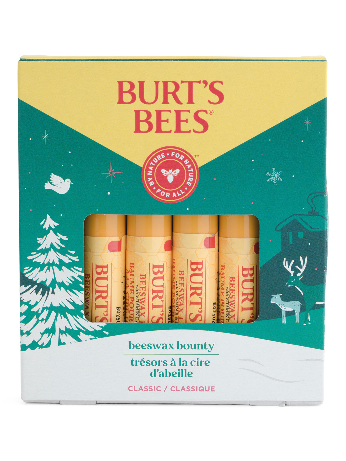 BURT'S BEES 4pc Beeswax Bounty Klassik Dodaq Balzamı Hədiyyə Dəsti