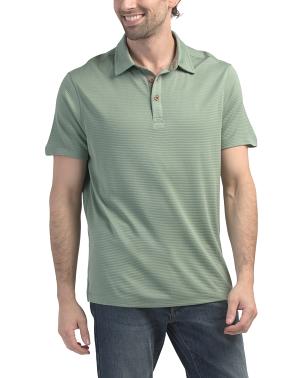 LANDS END Weekend Texture Polo