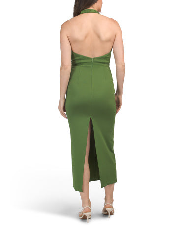SELFIE LESLIE Goldfoil Halter Neck Maxi Geyim